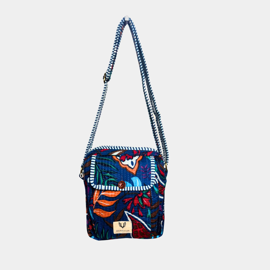 Tropitangle - Handblock Printed Lightweight Crossbody Purse