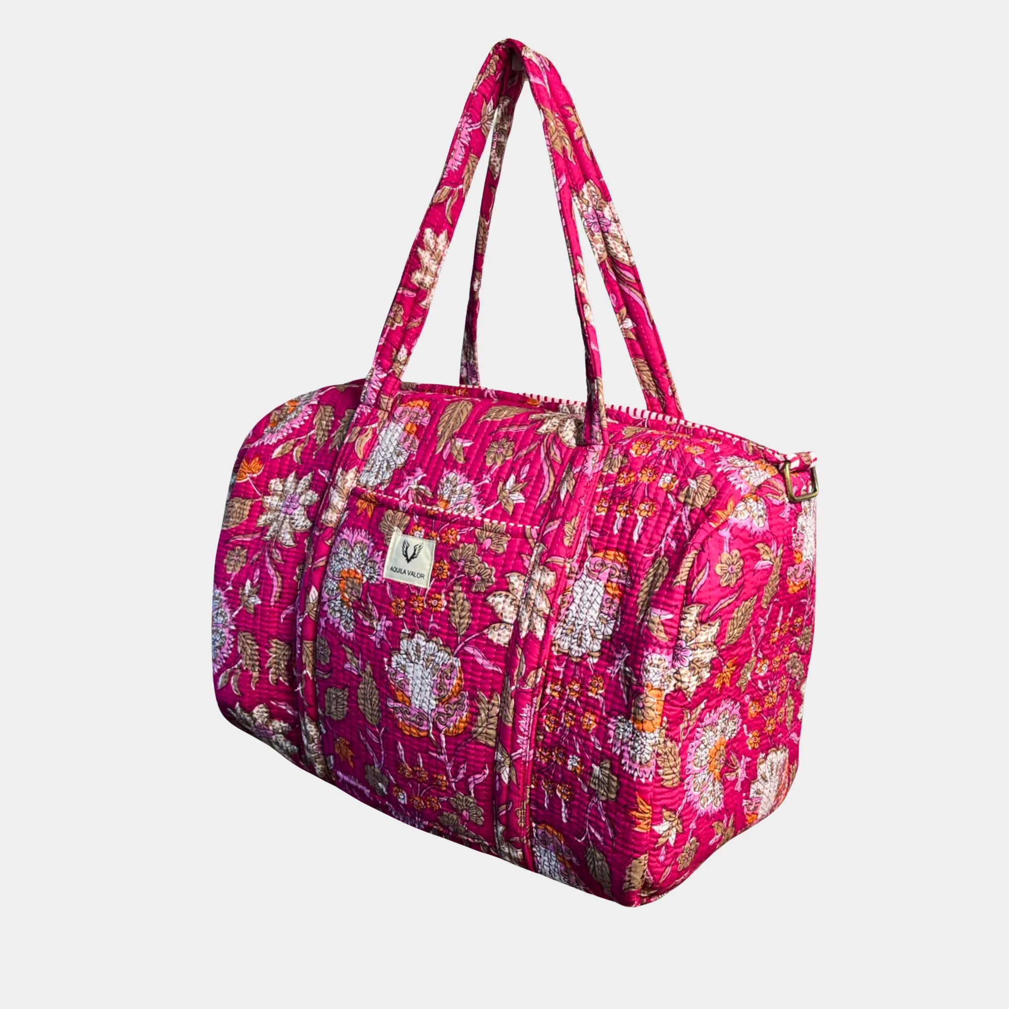 Blossom Pop - Quilted Cotton Weekender Bag