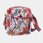Summer Petals - Handblock Printed Lightweight Crossbody Purse