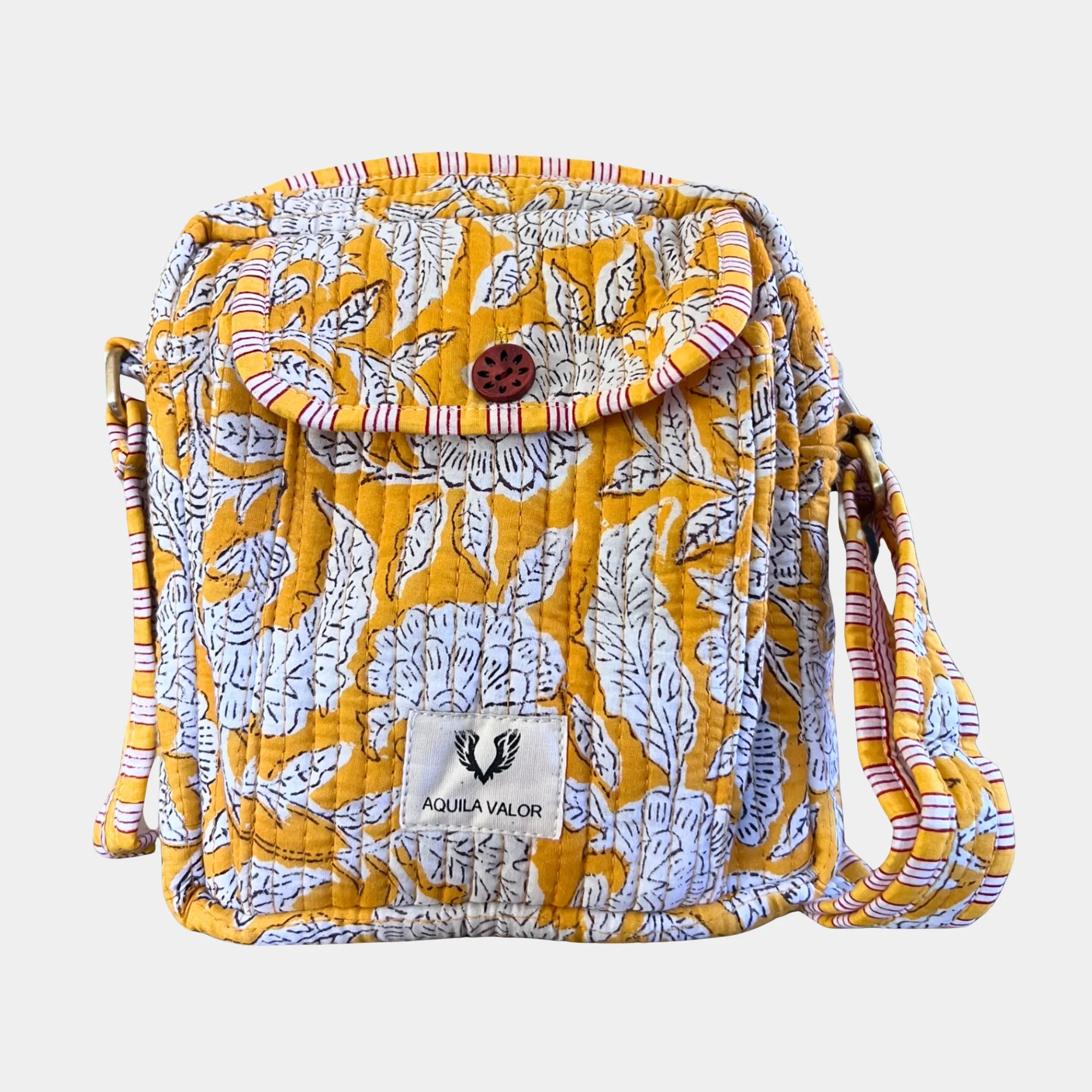 Sunkissed - Handblock Printed Lightweight Crossbody Purse