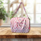 Pink Whisper - Quilted Cotton Getaway Bag