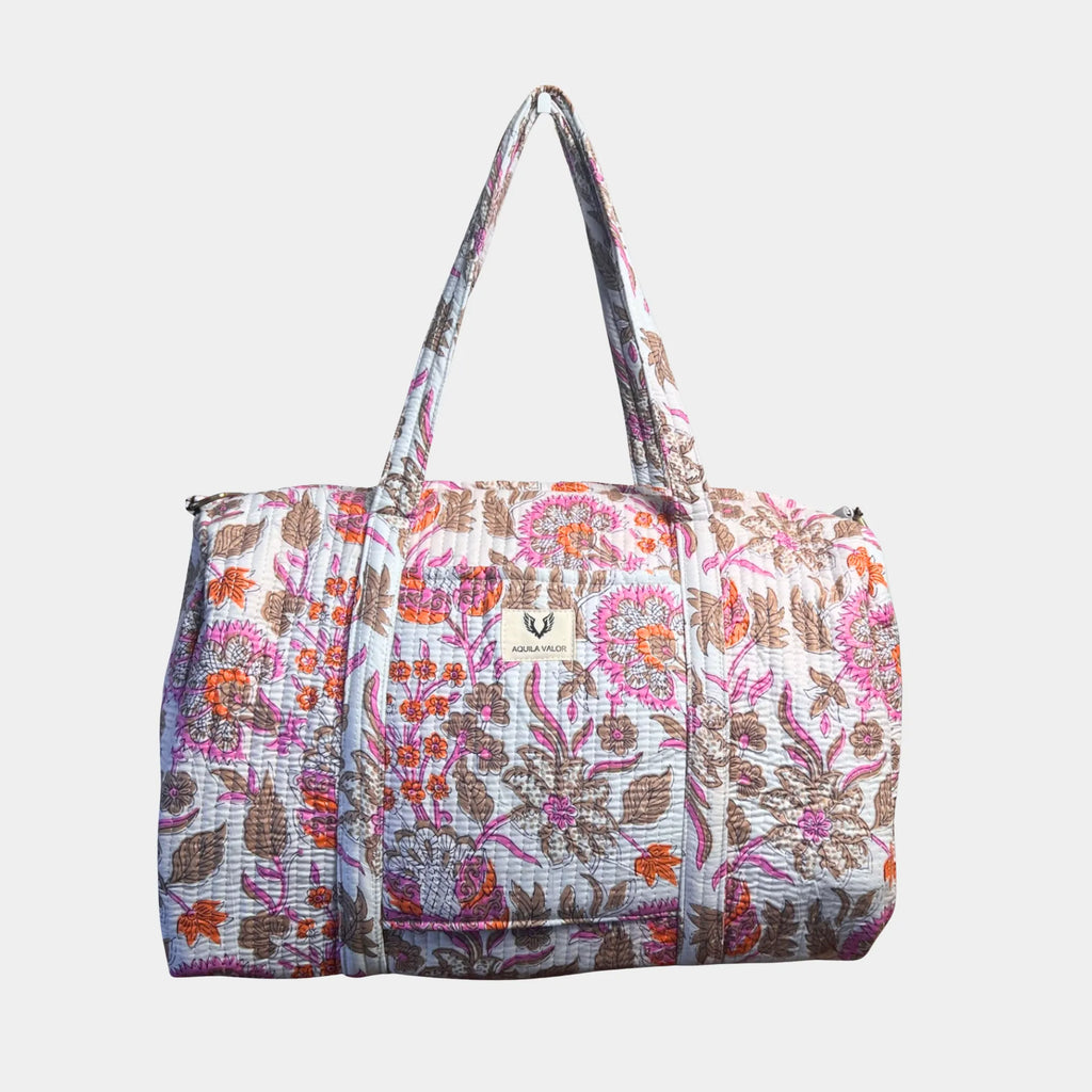 Bloom Dust - Quilted Cotton Weekender Bag
