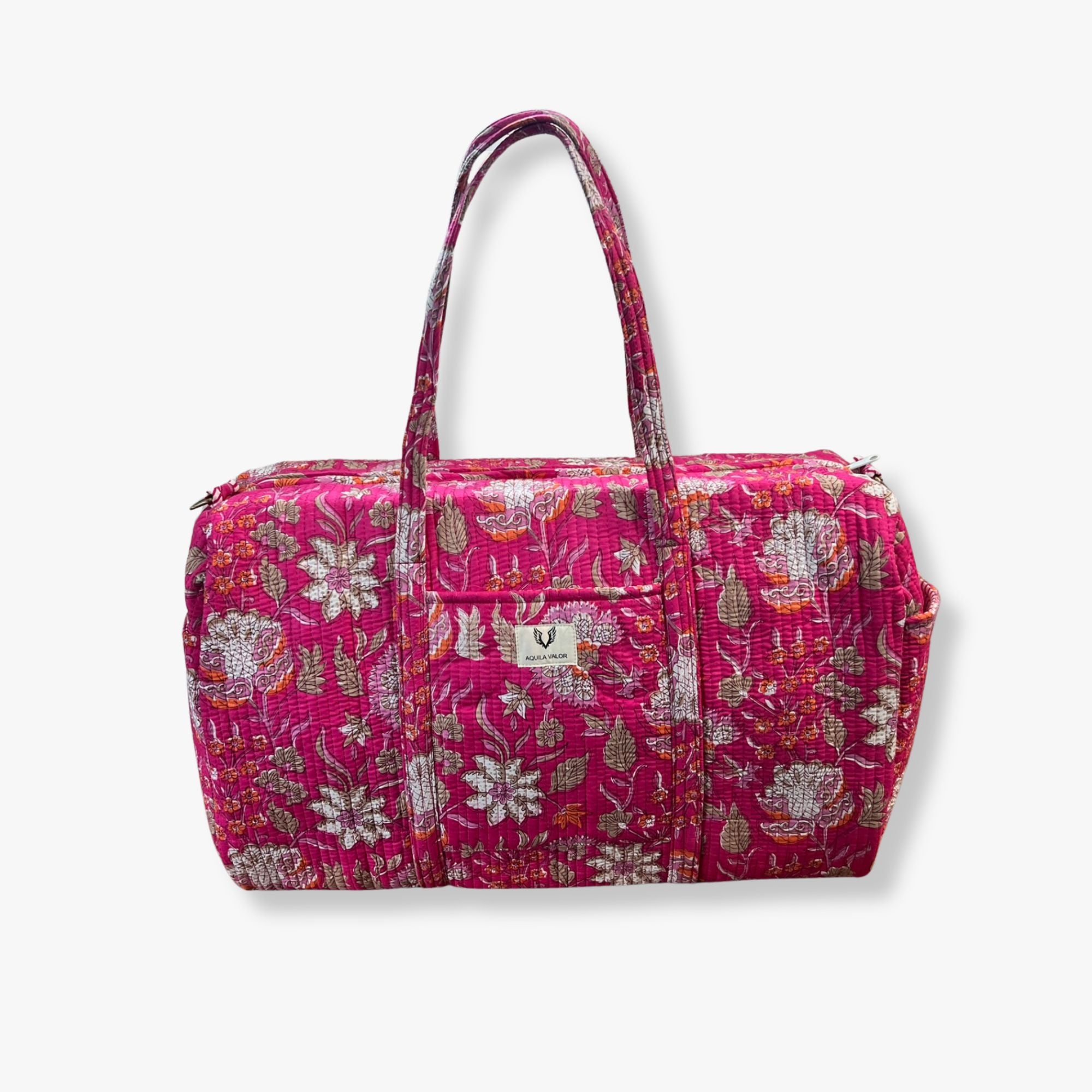 Blossom Pop – Hand Block Printed Travel Bag