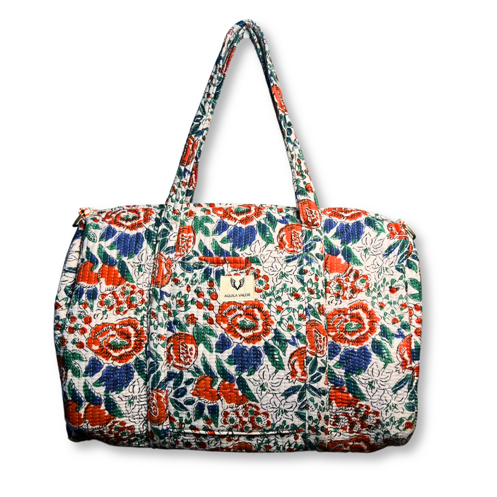 Warm Whisper - Quilted Cotton Weekender Bag