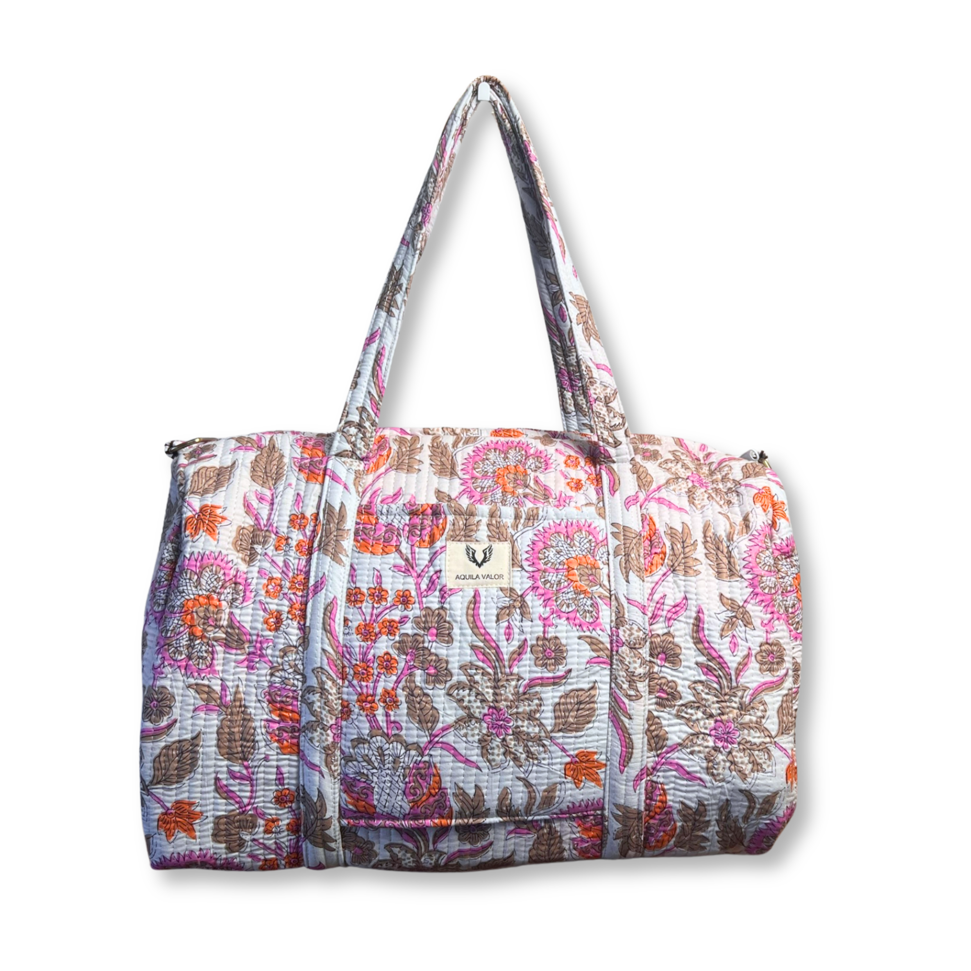 Bloom Dust - Quilted Cotton Weekender Bag