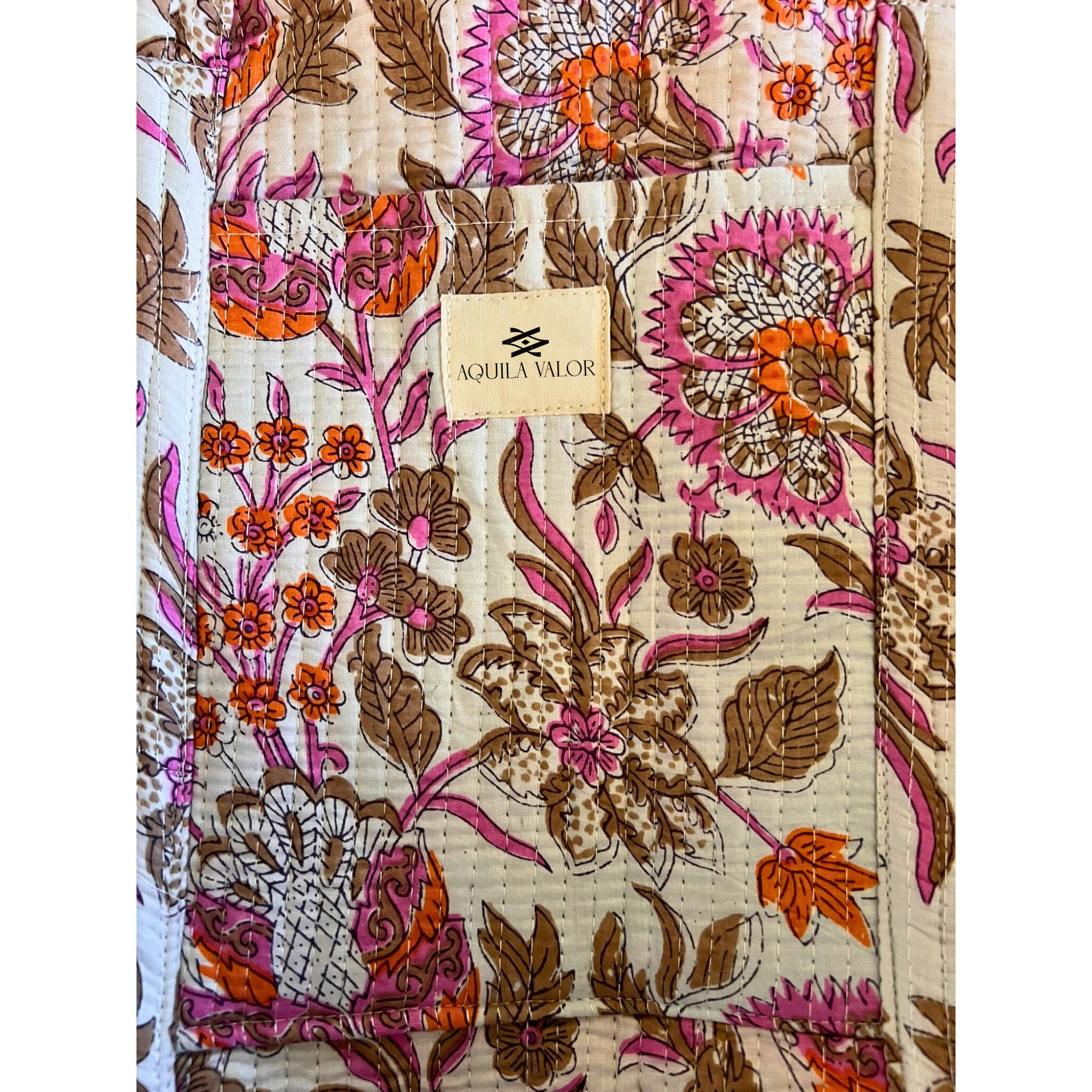 Bloom Dust - Quilted Cotton Weekender Bag