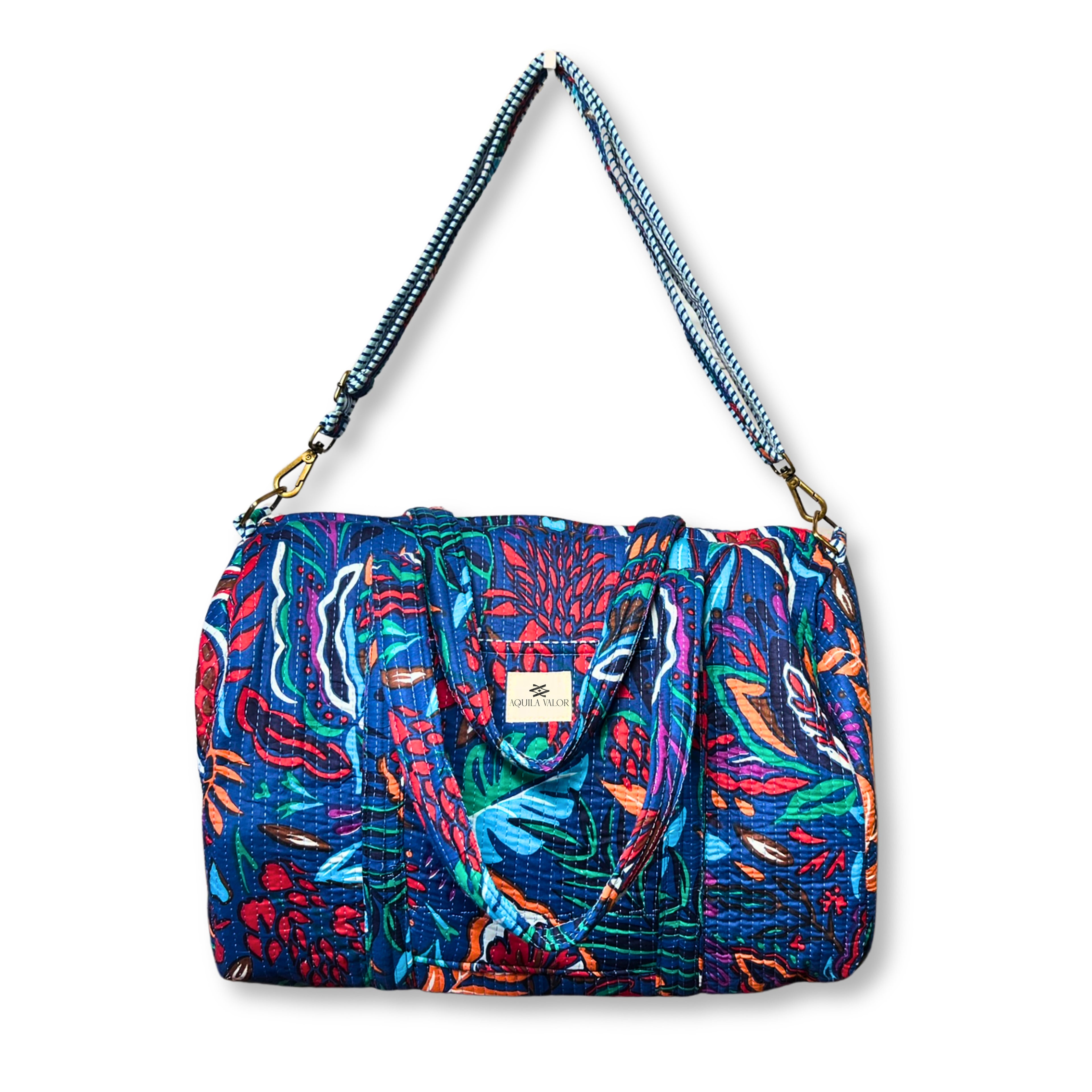 Tropitangle - Quilted Cotton Weekender Bag