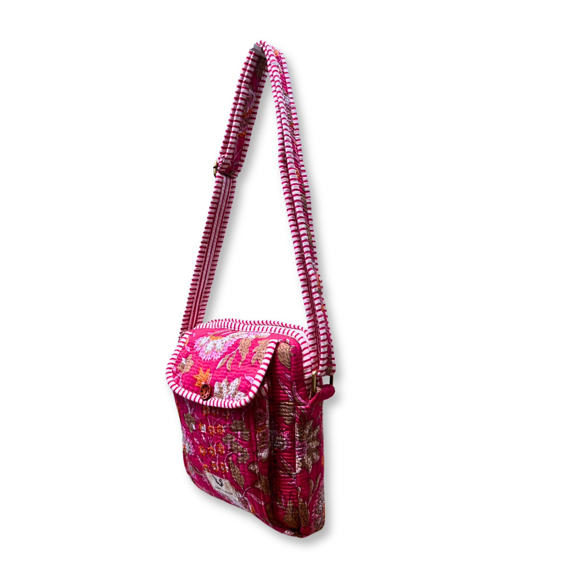 Blossom Pop - Handblock Printed Lightweight Crossbody Purse