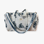 Blue Rose – Hand Block Printed Travel Bag