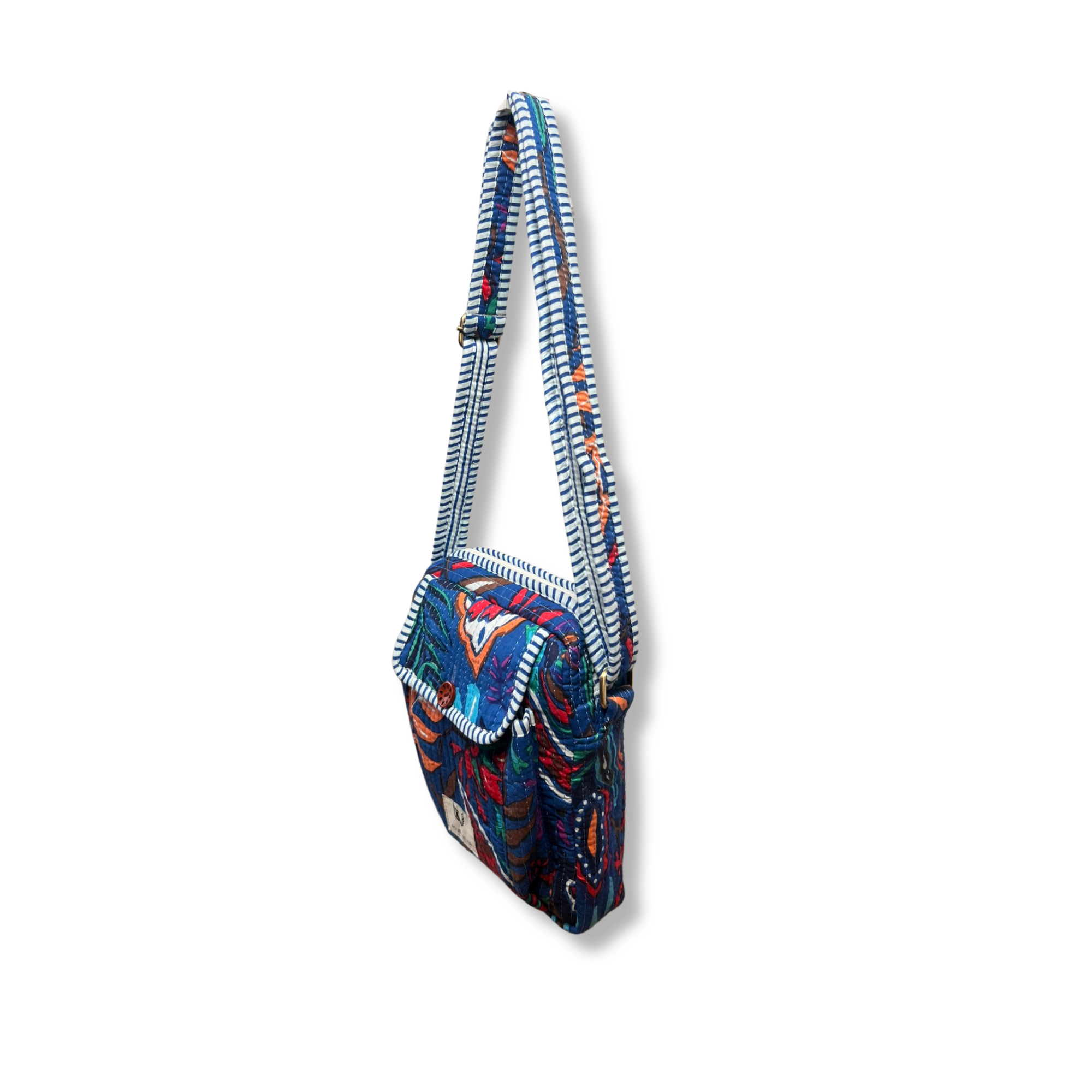Tropitangle - Handblock Printed Lightweight Crossbody Purse