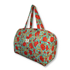Rosey Meadow - Quilted Cotton Weekender Bag