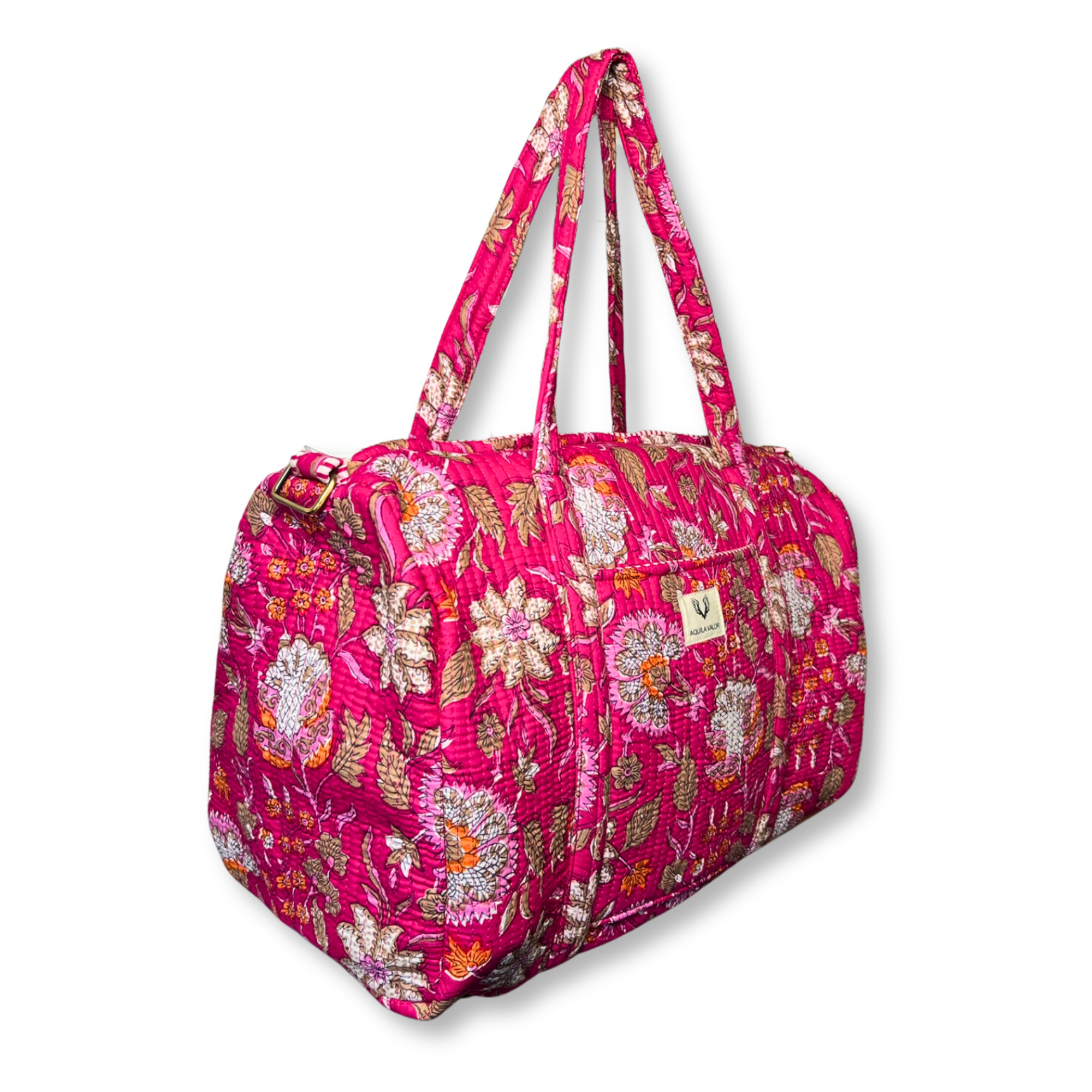 Blossom Pop - Quilted Cotton Weekender Bag