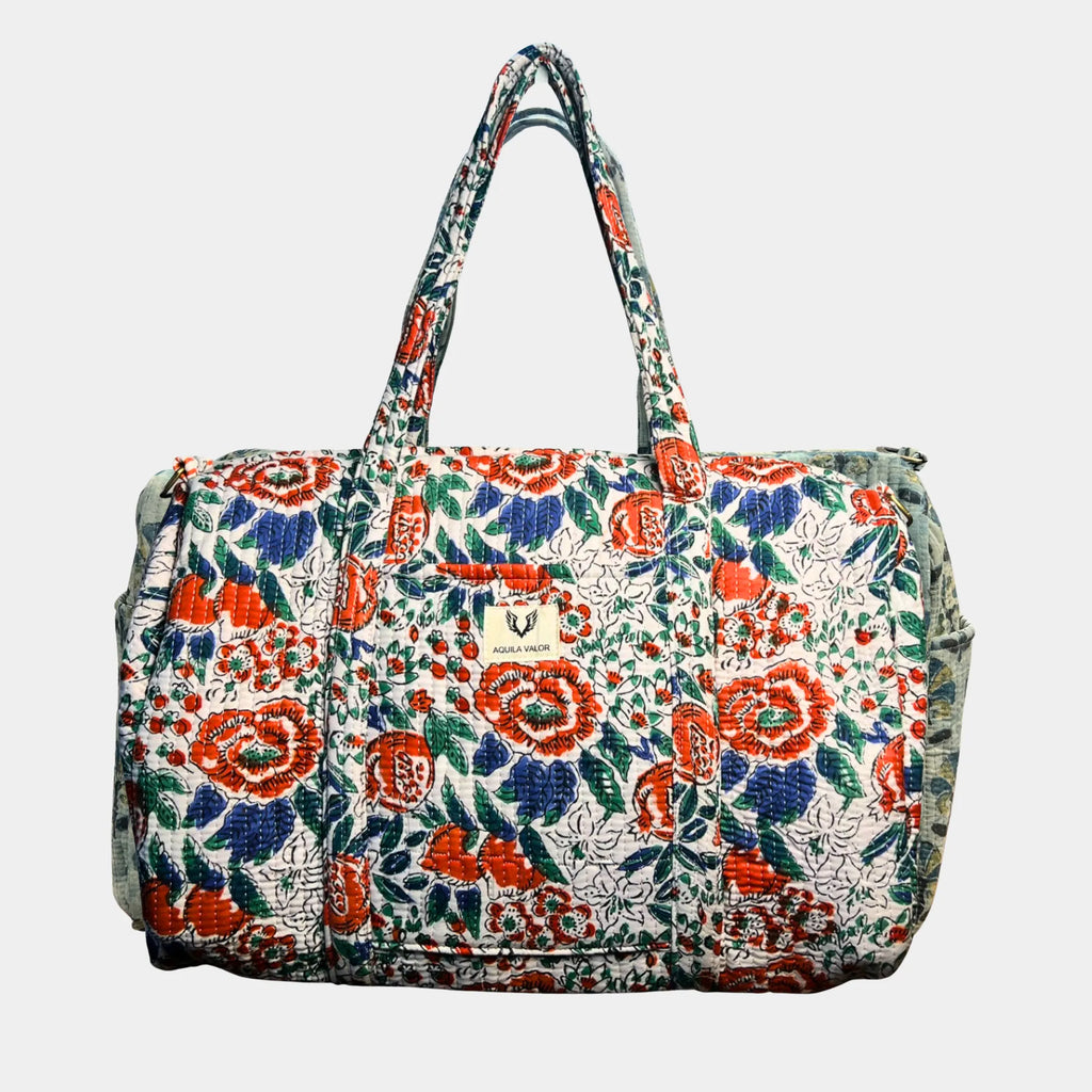 Warm Whisper - Quilted Cotton Weekender Bag