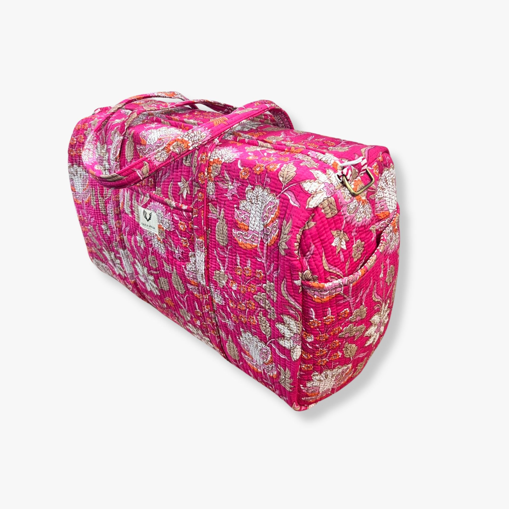 Blossom Pop – Hand Block Printed Travel Bag