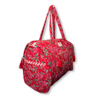Rosey Red - Quilted Cotton Getaway Bag