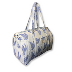 Blue Fern - Quilted Cotton Weekender Bag