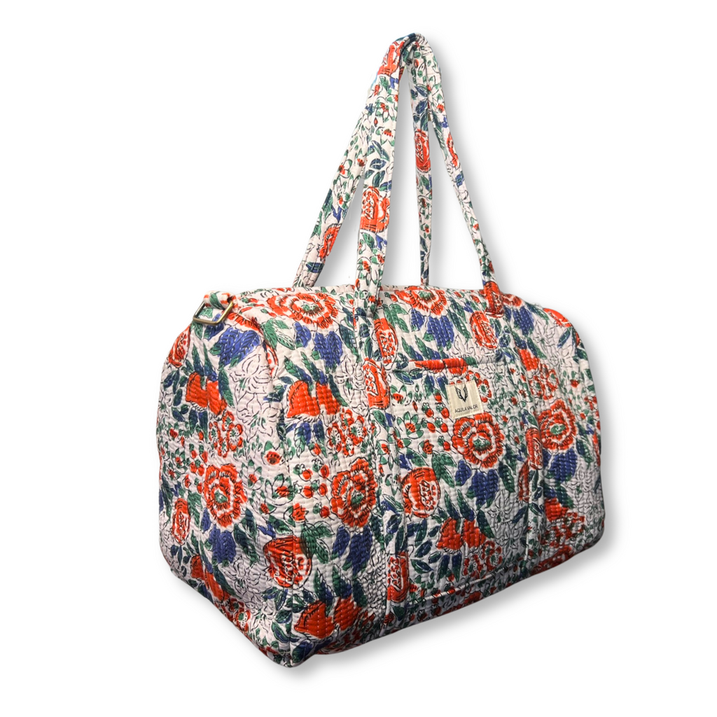 Warm Whisper - Quilted Cotton Weekender Bag