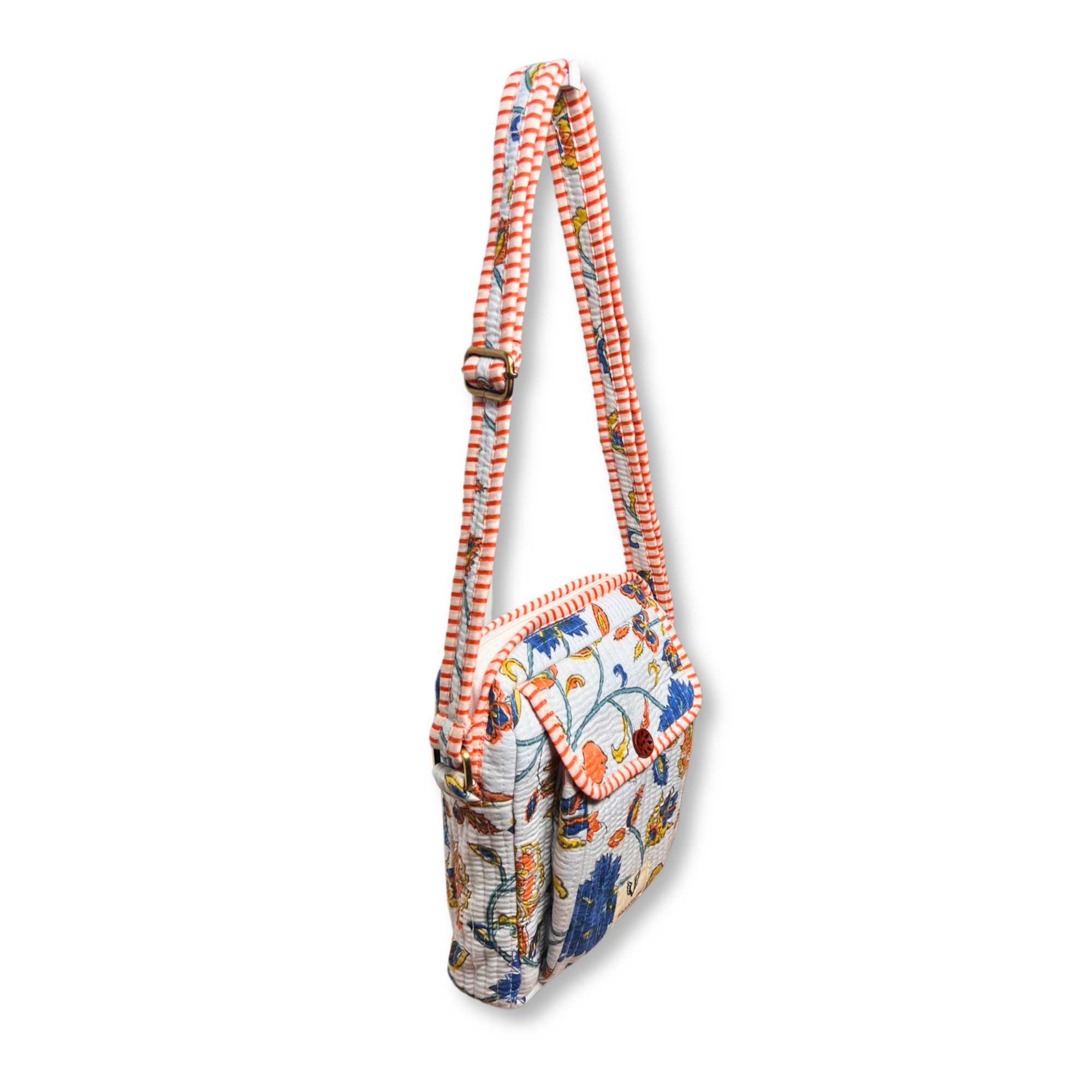 Garden Confetti - Handblock Printed Lightweight Crossbody Purse