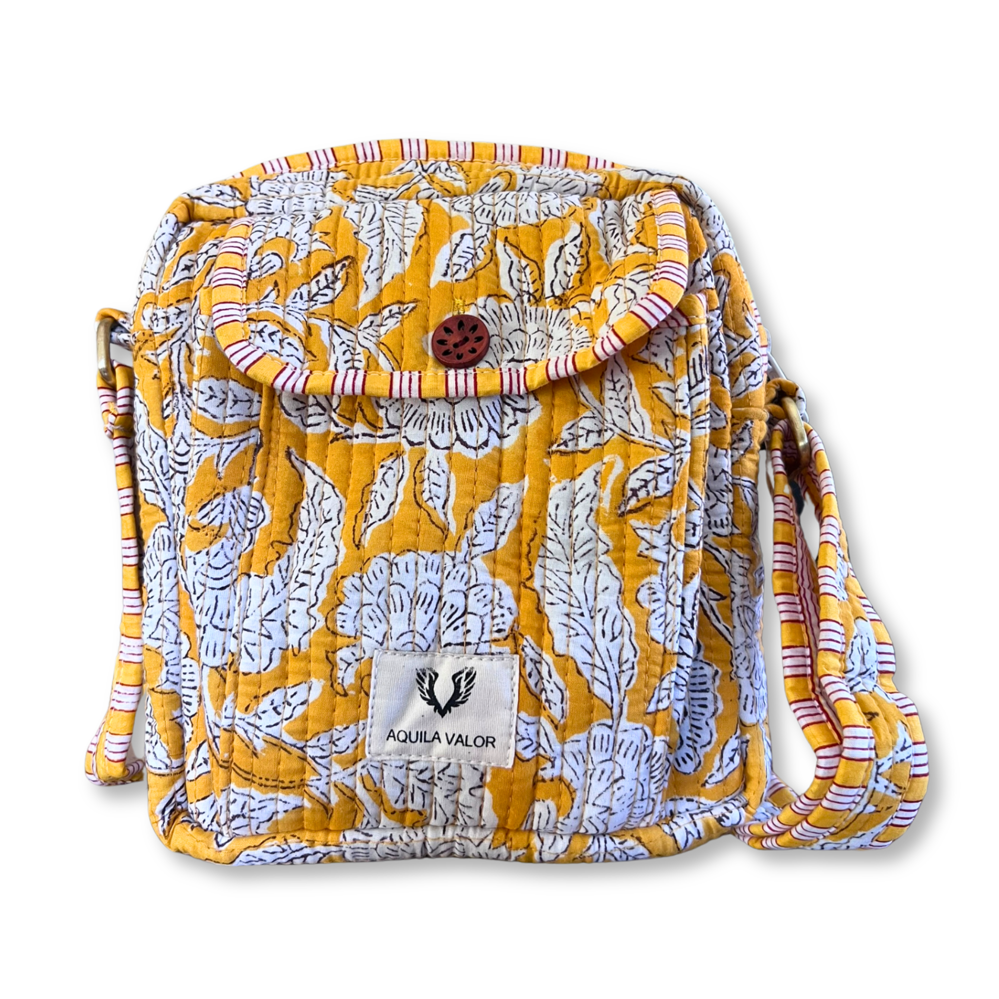 Sunkissed - Handblock Printed Lightweight Crossbody Purse