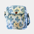 Rain Drops - Handblock Printed Lightweight Crossbody Purse