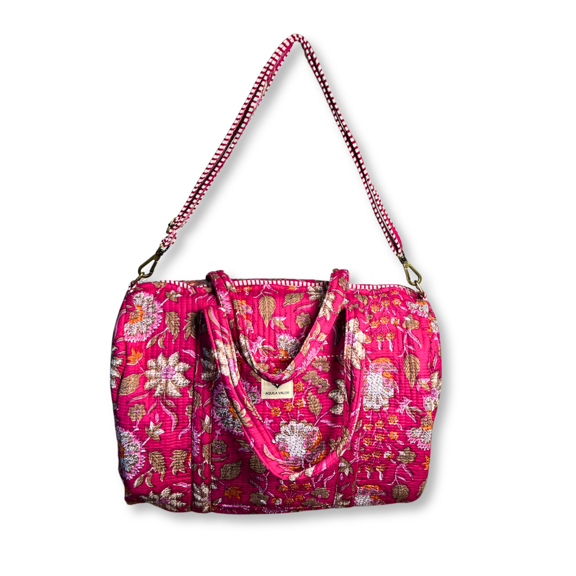 Blossom Pop - Quilted Cotton Weekender Bag