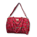 Rosey Red - Quilted Cotton Getaway Bag