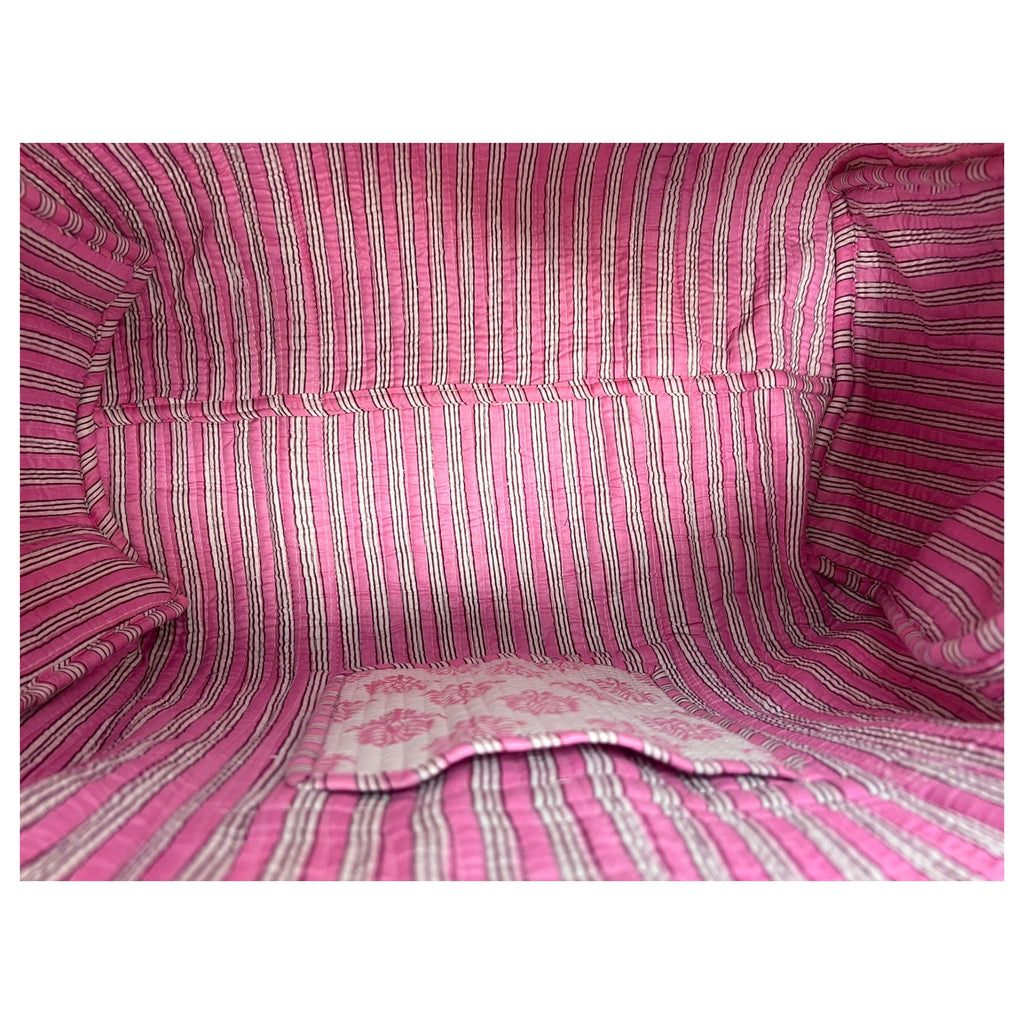 Pink Whisper - Quilted Cotton Getaway Bag