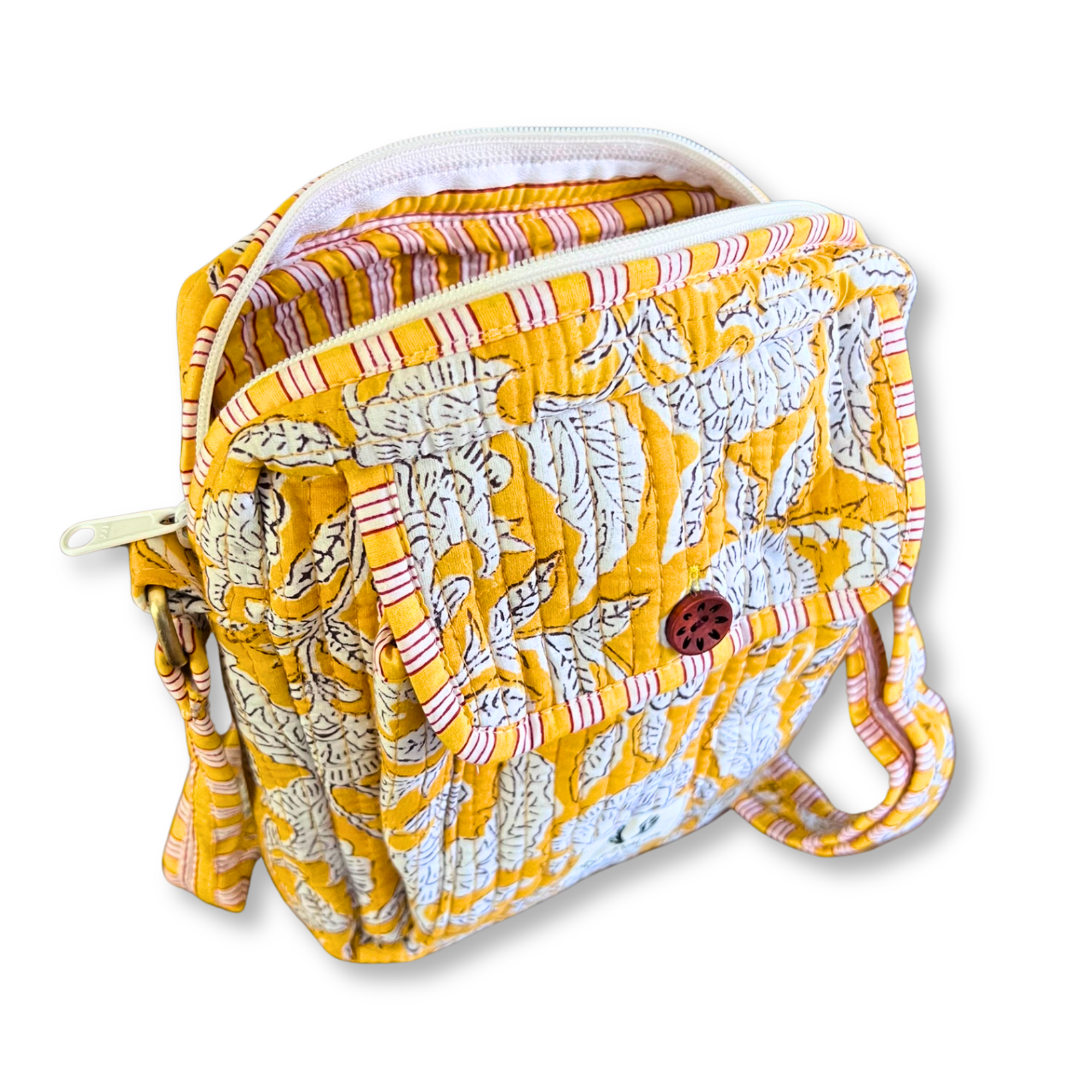 Sunkissed - Handblock Printed Lightweight Crossbody Purse