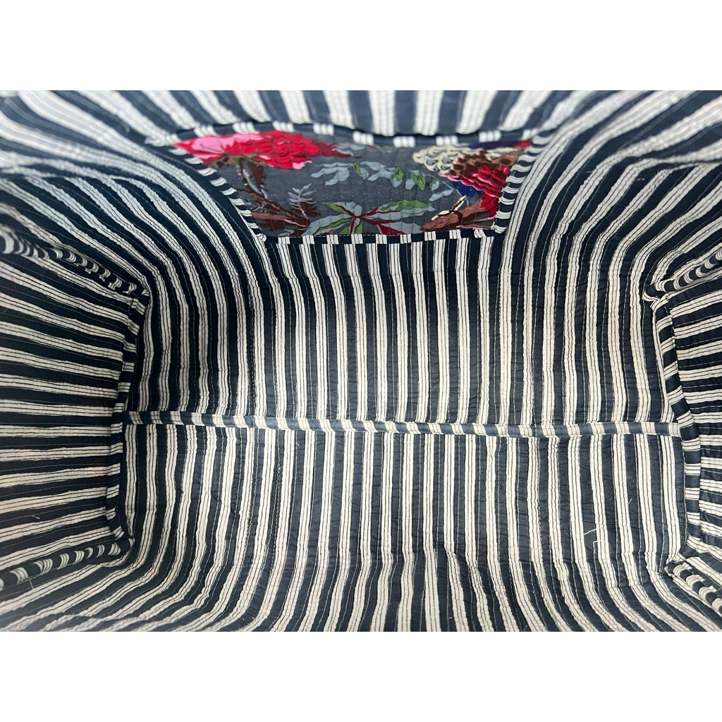 Frosted Bloom - Quilted Cotton Weekender Bag