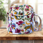 Summer Time - Handblock Printed Lightweight Crossbody Purse
