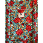 Rosey Meadow - Quilted Cotton Weekender Bag