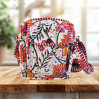 Summer Petals - Handblock Printed Lightweight Crossbody Purse