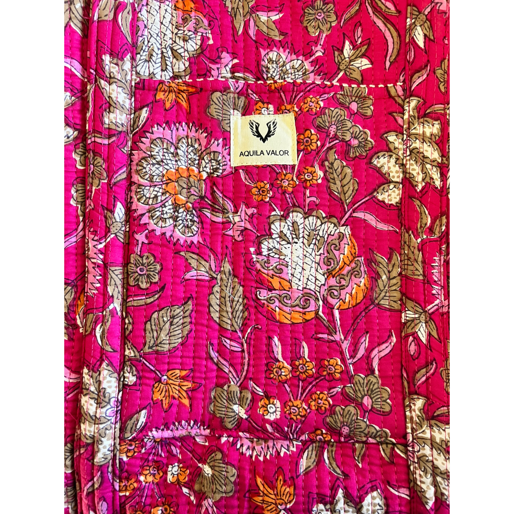 Blossom Pop - Quilted Cotton Weekender Bag