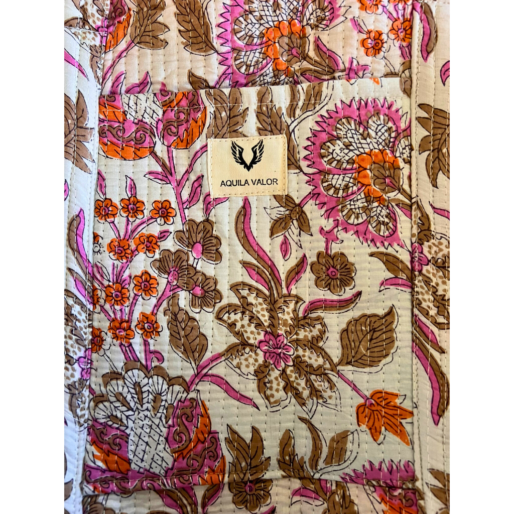 Bloom Dust - Quilted Cotton Weekender Bag