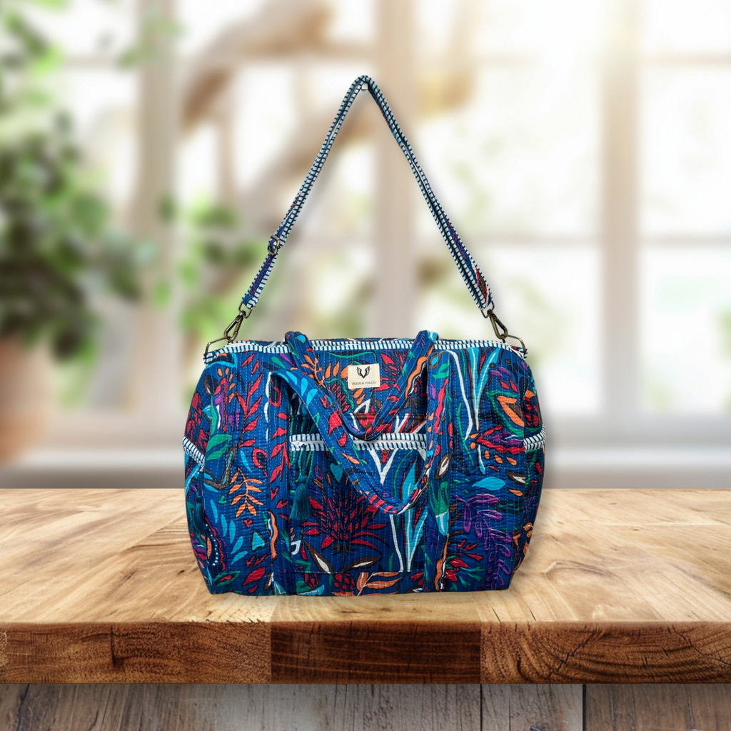 Tropitangle - Quilted Cotton Getaway Bag