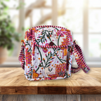 Garden Confetti - Handblock Printed Lightweight Crossbody Purse