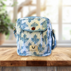 Rain Drops - Handblock Printed Lightweight Crossbody Purse