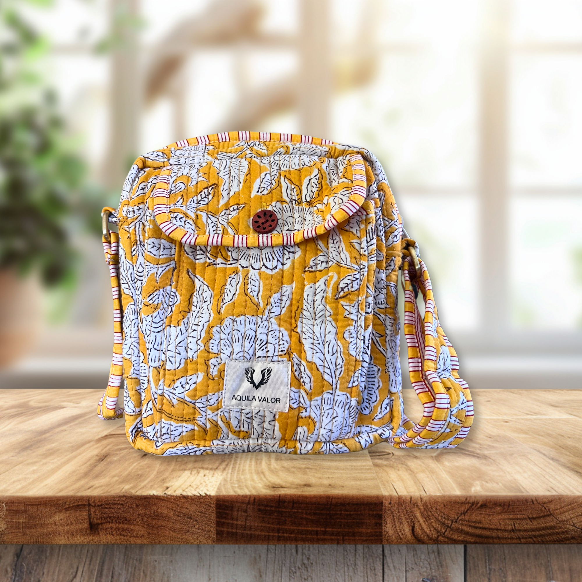Sunkissed - Handblock Printed Lightweight Crossbody Purse