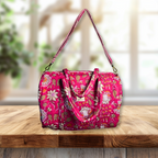 Blossom Pop - Quilted Cotton Weekender Bag