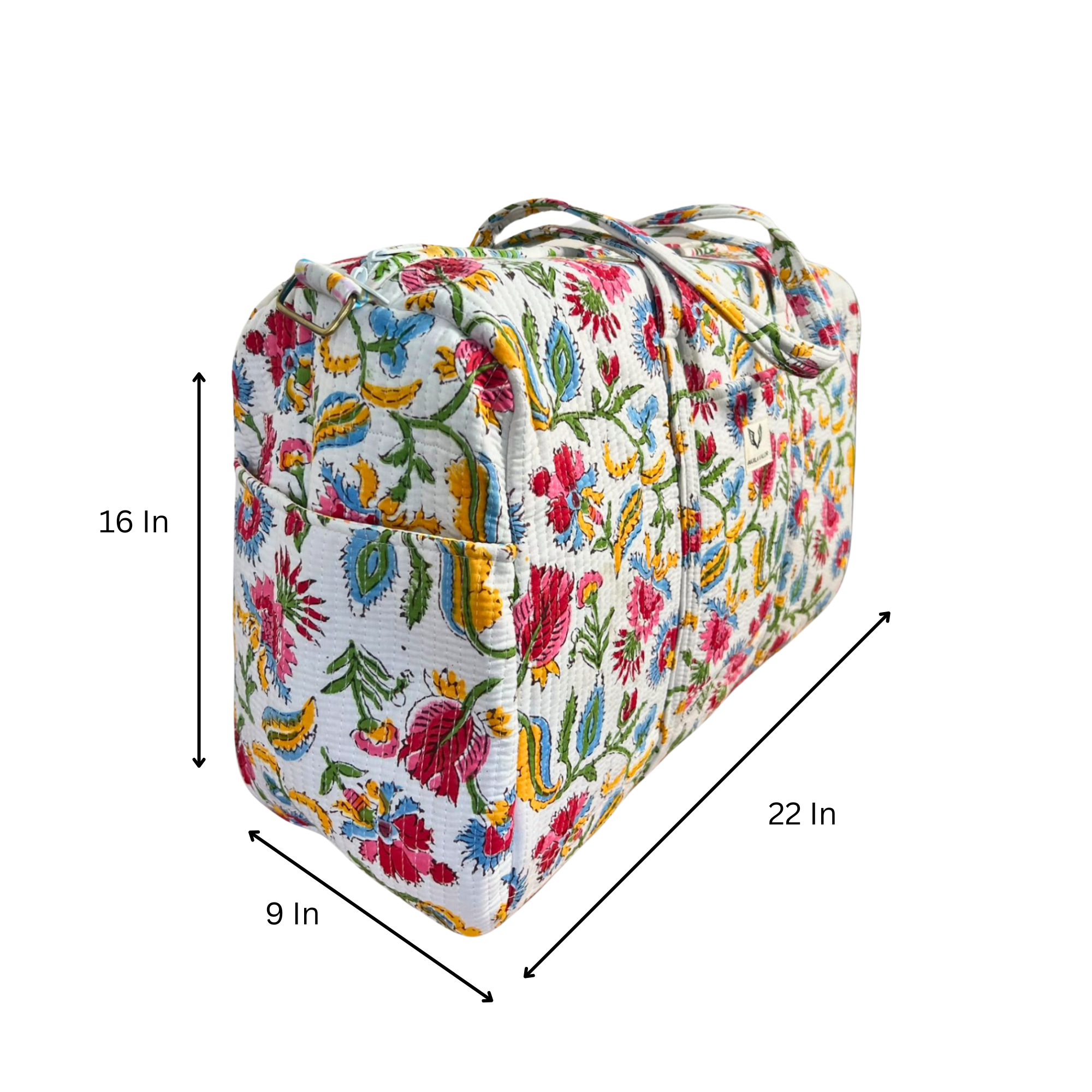 Summer Time – Hand Block Printed Travel Bag