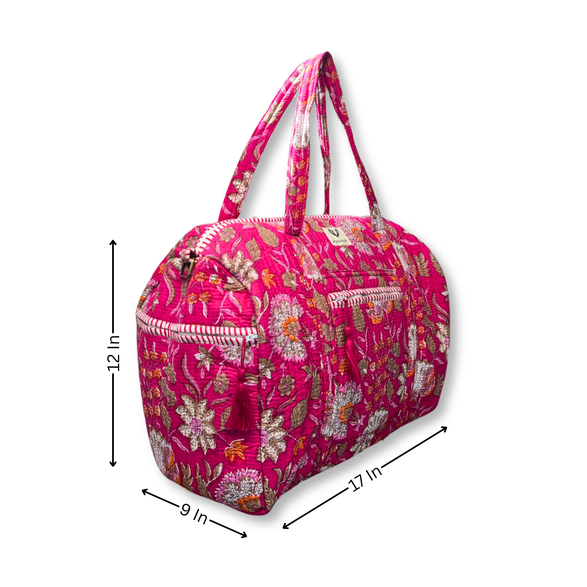 Blossom Pop - Quilted Cotton Getaway Bag