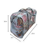 Frosted Bloom – Hand Block Printed Travel Bag