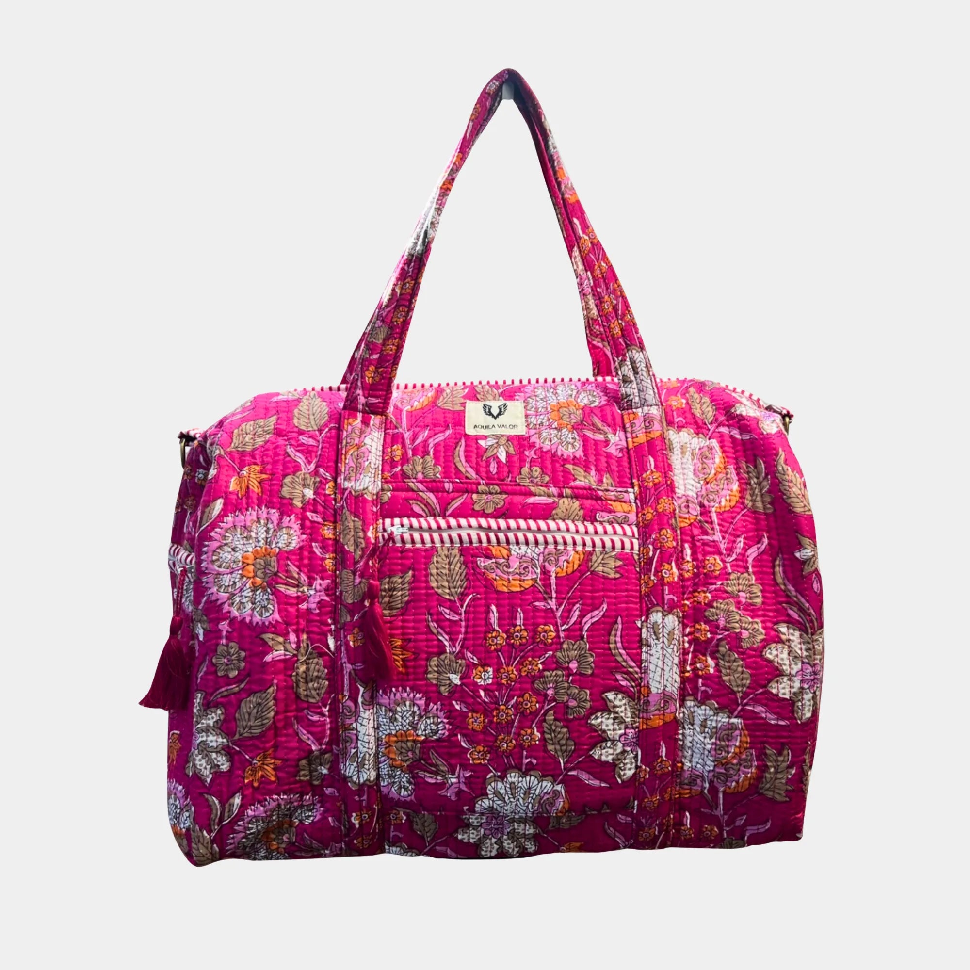Blossom Pop - Quilted Cotton Getaway Bag
