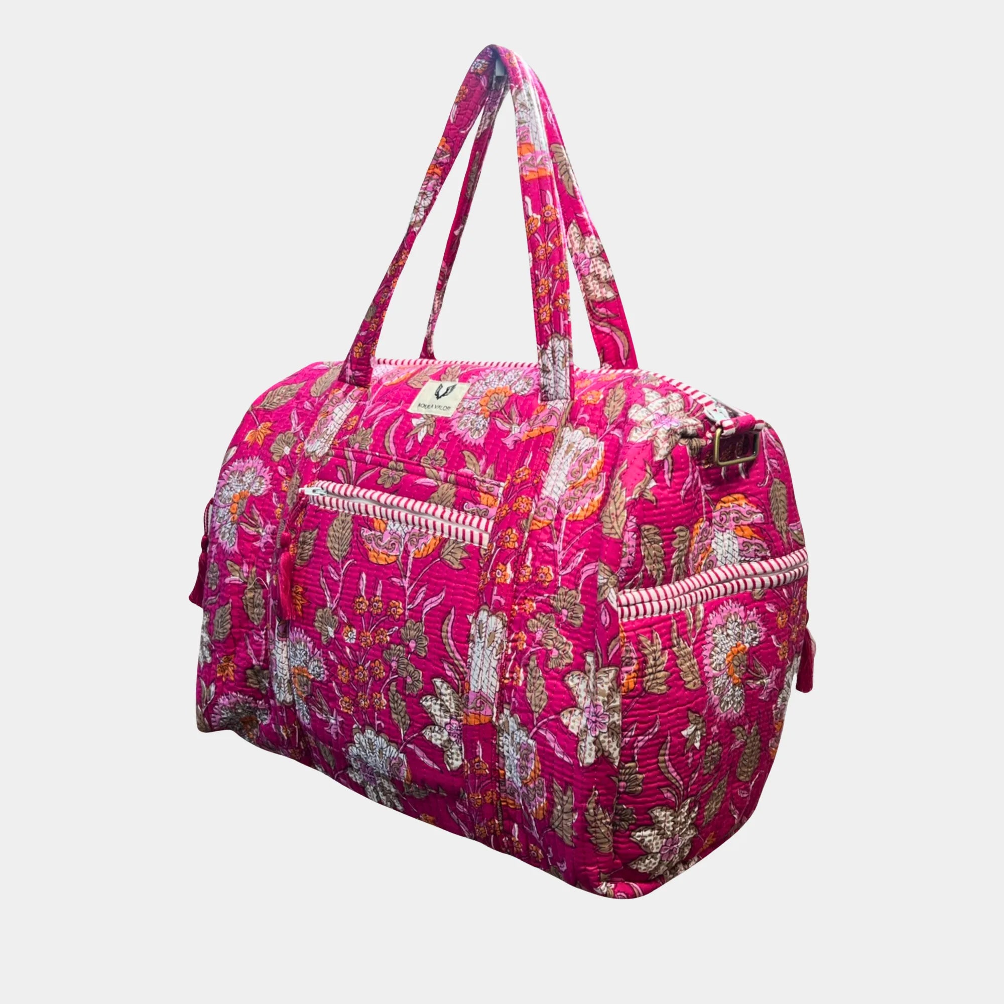 Blossom Pop - Quilted Cotton Getaway Bag